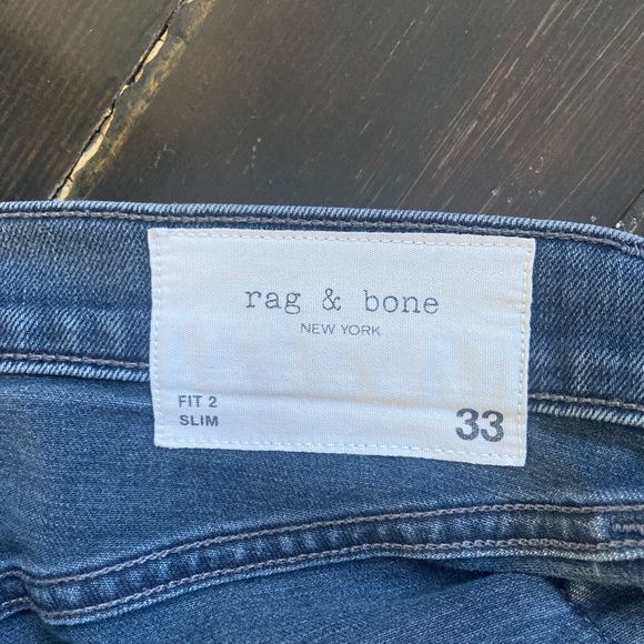 Rag & Bone Fit 2 slim Jeans in color Minna, size 33 - Picture 6 of 6